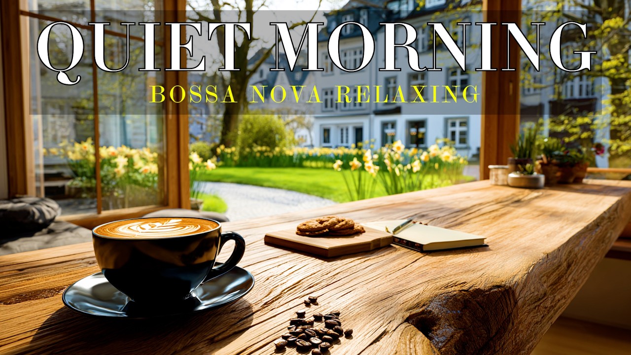 Quiet Morning Café Jazz ☕ Soft Coffee Music by the Garden Window