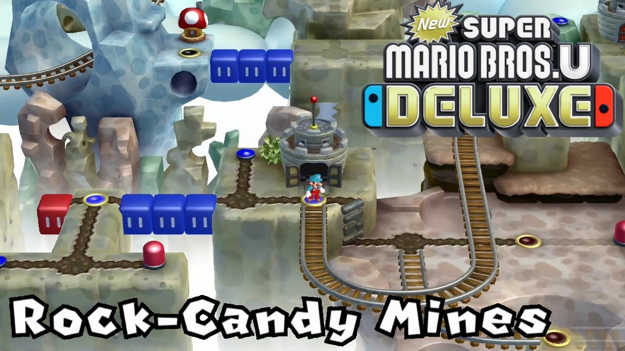 World Rock-Candy Mines - All Star Coins 100% Gameplay Walkthrough - New Super Mario Bros U Deluxe