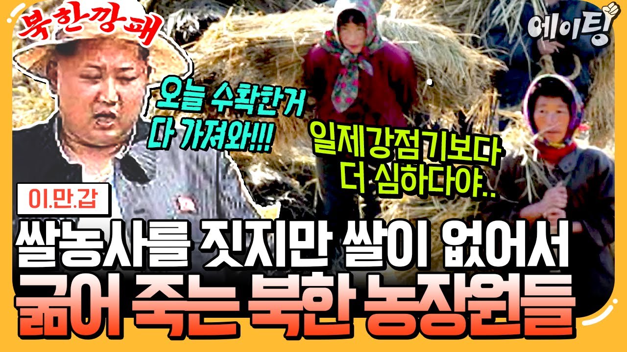 [#에이팅] 이거 완전 노예 아냐?!💥 일제강점기때 보다 더 잔혹한 북한의 실체!👿 등골빠지게 정은이 배만 불려주는 북한 최하위층 '농장원'의 비참한 현실 | #이만갑 664회