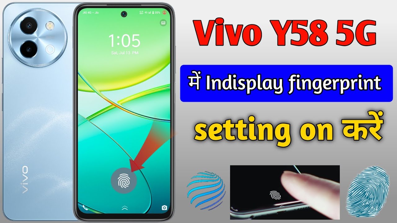 Vivo Y58 5G display fingerprint | Vivo Y58 5G me display fingerprint lock kaise lagaye