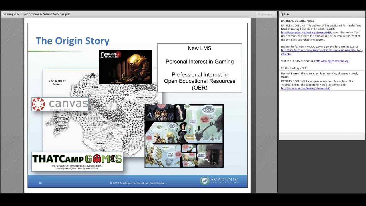 Faculty eCommons - Game Elements for Learning - Dr. Gerol Petruzella