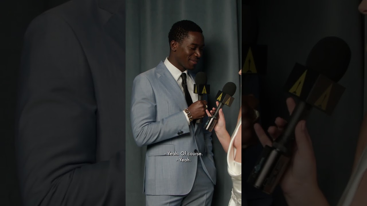 Damson Idris and Amelia Dimoldenberg's flirty reunion #academymuseumgala #shorts