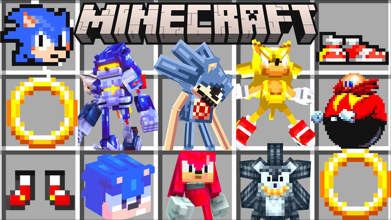 Minecraft NEW UPDATED SONIC MOD / Help Sonic The Hedgehog Escape EggMan MOD