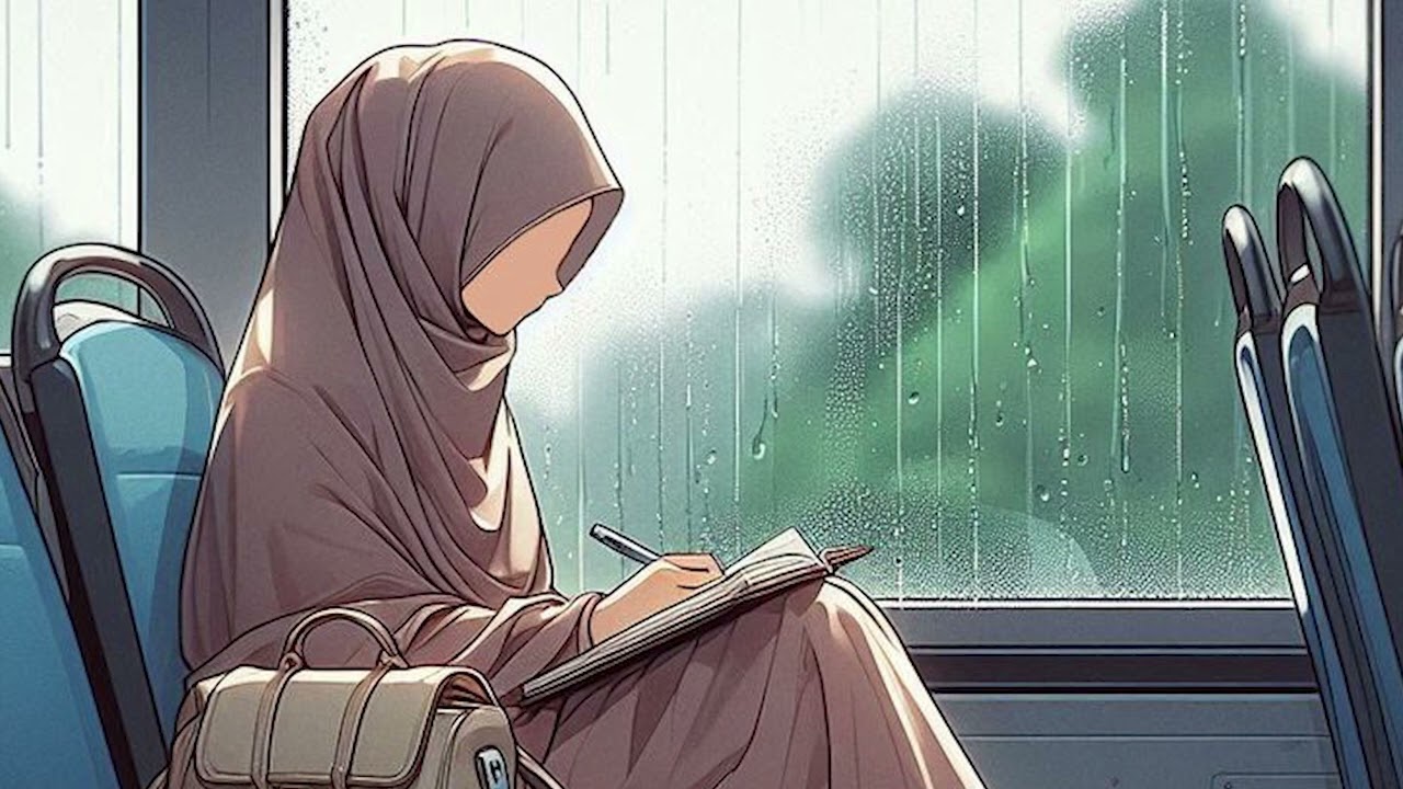 30 minutes relaxing, focus, sleep heart soothing voice | Quran recitation | Gentle Rain |