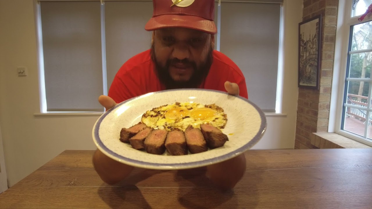 If Mad Cow Disease had won! || OSTRICH Steak with Chilli Oil fried Eggs