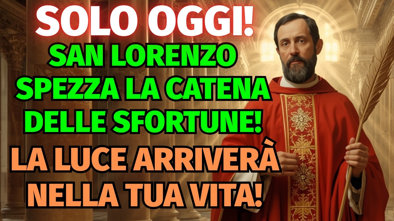 19 febbraio SAN LORENZO SPEZZA LA CATENA DELLE SFORTUNE! LA LUCE ARRIVERÀ NELLA TUA VITA!