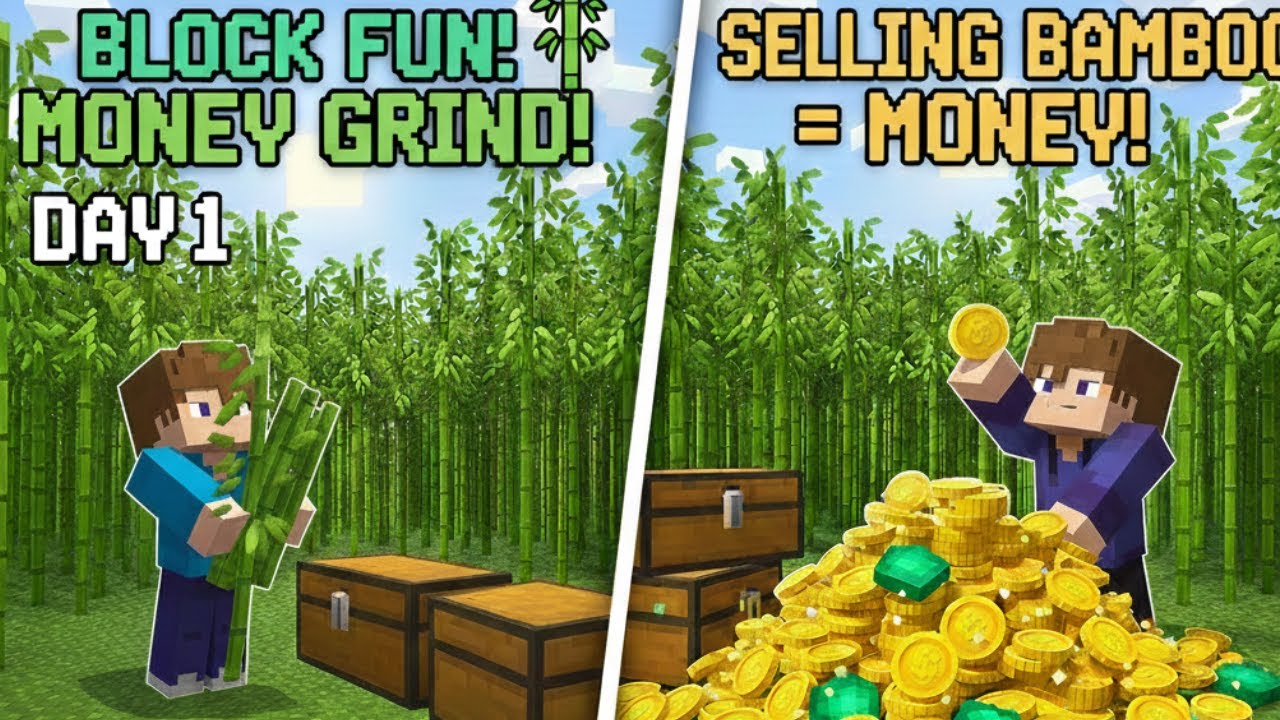 UNLIMITED MONEY! OP Bamboo Farm | BlockFun Lifesteal Day 1