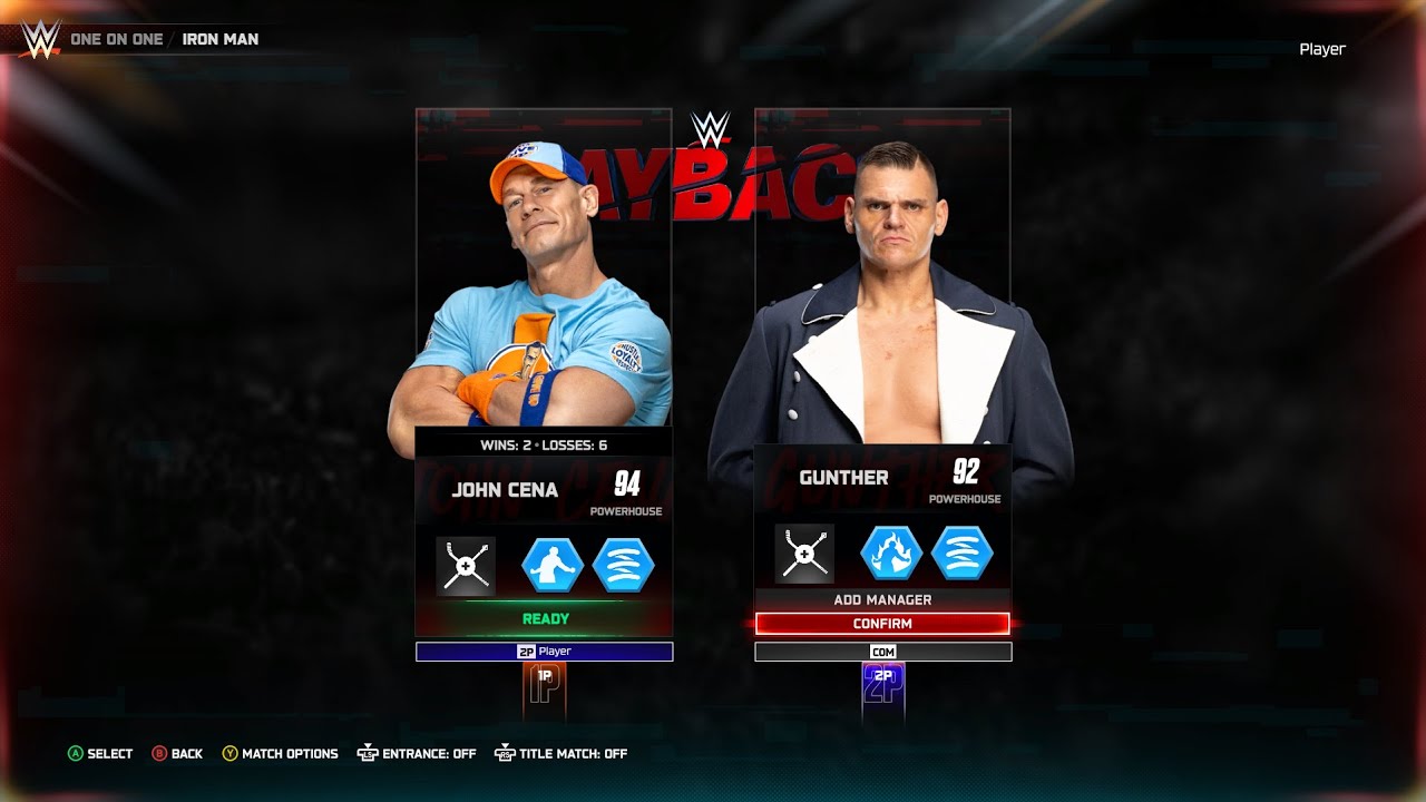 JOHN CENA VS GUNTHER