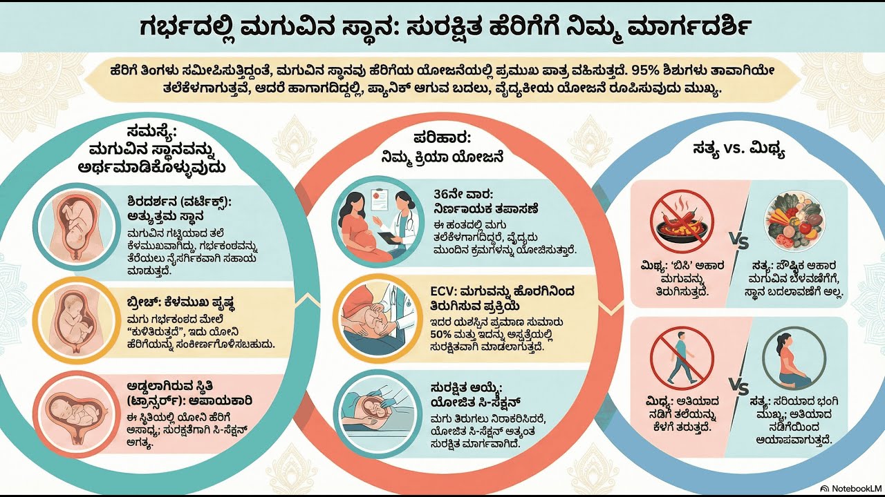 Breech Baby? | ಮಗುವಿನ ತಲೆ ಕೆಳಗಿದೆಯೇ? | Fetal Position - Kannada | ಹೆರಿಗೆಯ ಲಾಜಿಸ್ಟಿಕ್ಸ್