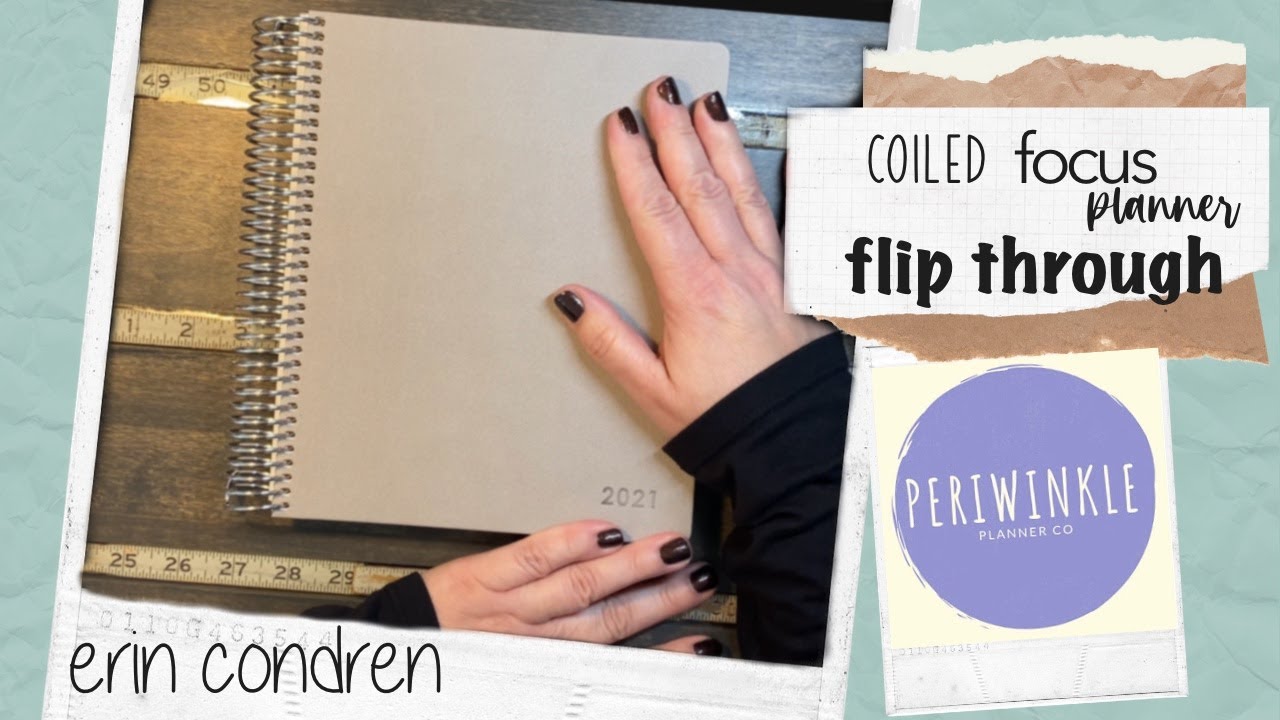 Flip thru of NEW Erin Condren Harbo Vegan Leather Focused Planner 2021