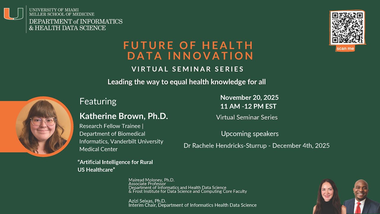 The Future of Health Data Innovation: Dr. Katherine Brown (11/20/2025)
