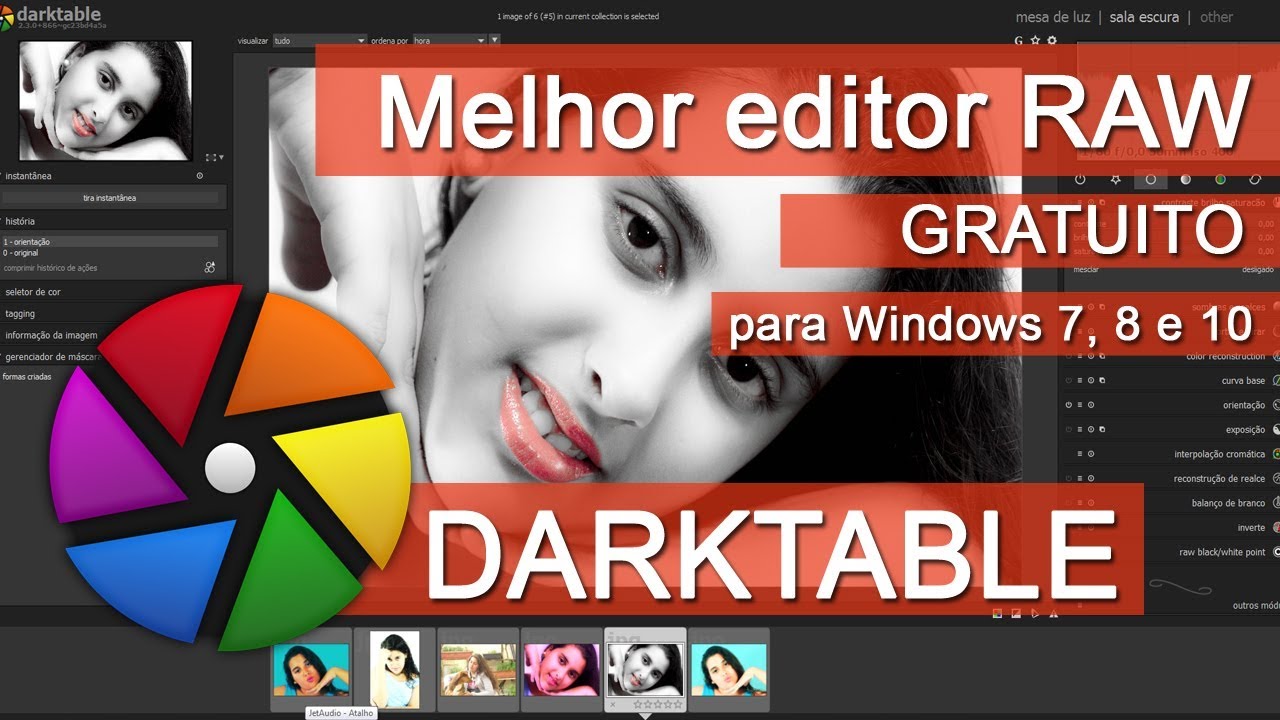 DARKTABLE  EDITOR RAW GRATUITO para Windows - MESA DE LUZ