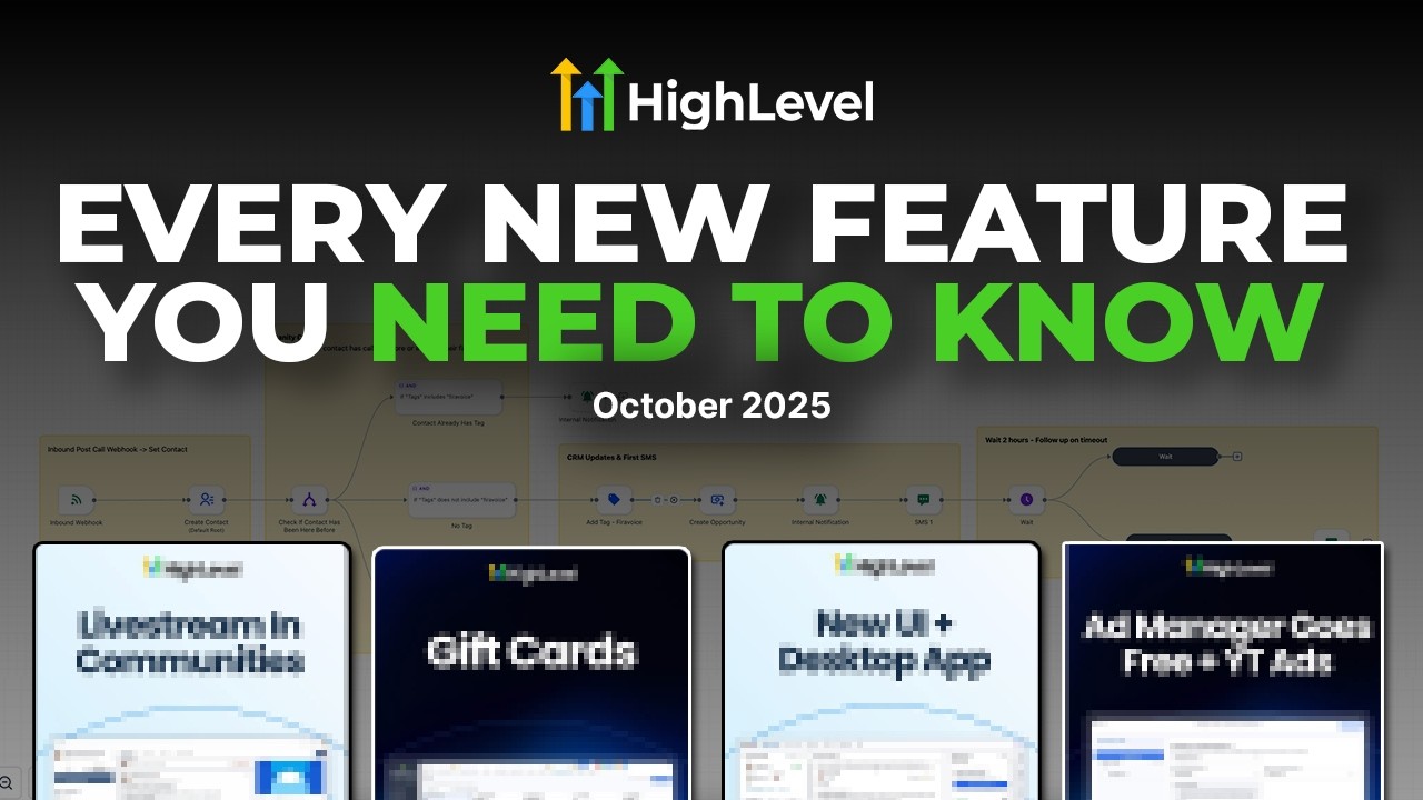 Все НОВЫЕ обновления HighLevel, о которых вам нужно знать! (октябрь 2025 г.)