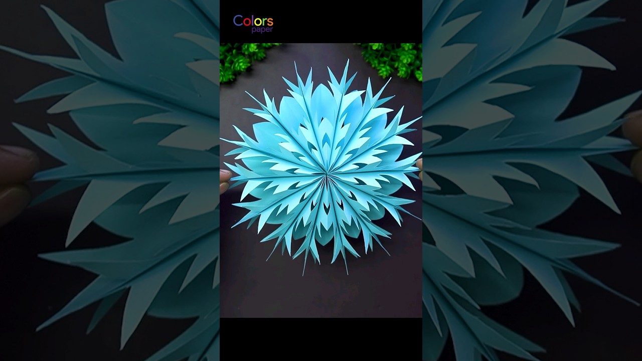 DIY Paper Snowflakes❄️3D Snowflakes for Christmas Decorations🎄Xmas Home Decor #christmas #diy