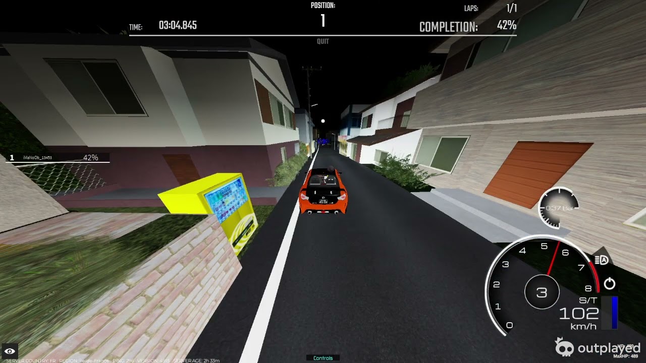 Shit computer vs. Outplayed screen recorder (Midnight Racing Tokyo)