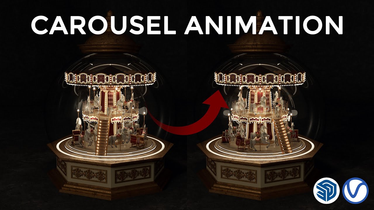 STEP BY STEP CAROUSEL ANIMATION TUTORIAL || SKETCHUP & VRAY