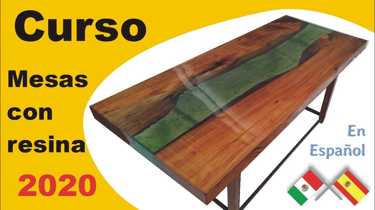 Curso para fabricar mesas de resina epoxi y resina poliester