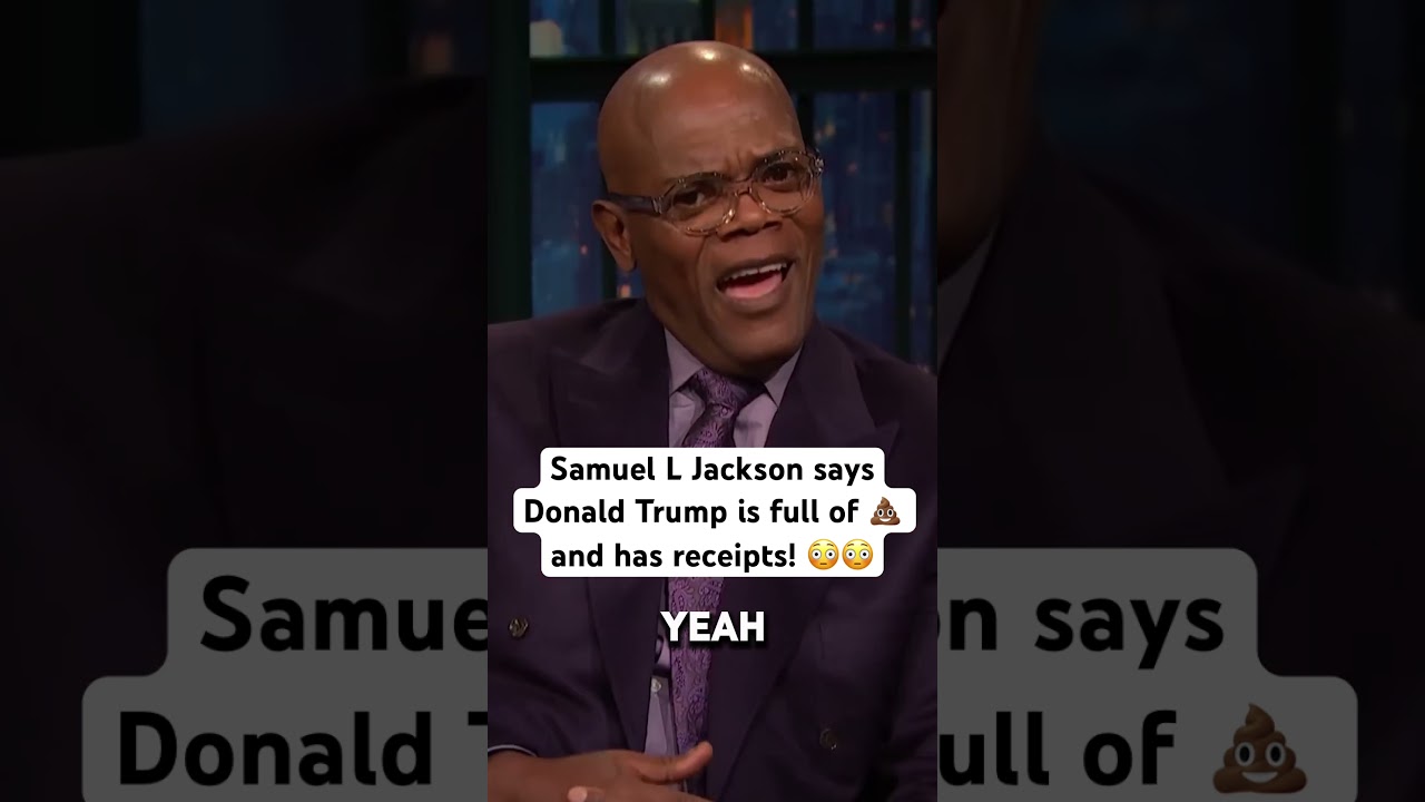Samuel L Jackson says Trump is full of 💩 #election #politics #trump #samuelljackson #kamalaharris