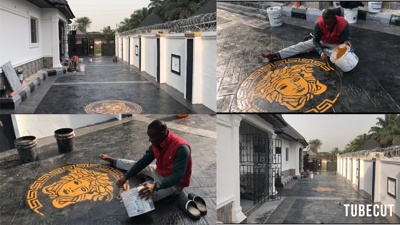 Price Of Painting, Stamps Concrete Flooring Works Installations Per Square Meters & Paint Drums.
