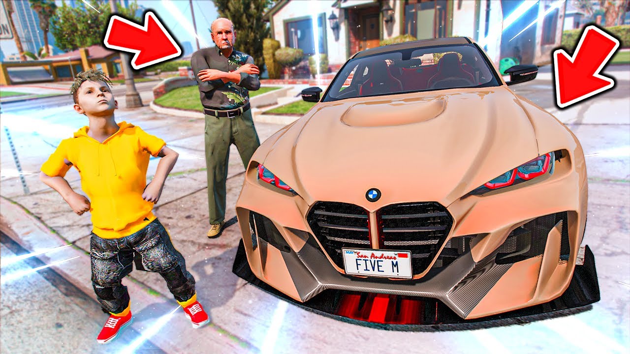 GTA V #84 ( الولد المشاغب ) جابله هدية نجاح سيارة مطعمه بالذهب