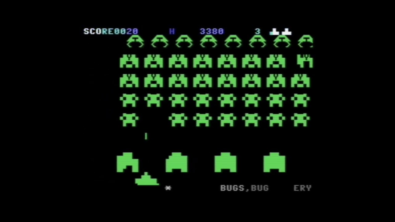 Spacey-Vaders (Commodore 64, PAL). Score: 3 740. Screen: 3 #commodore64 #commodore #spaceinvaders