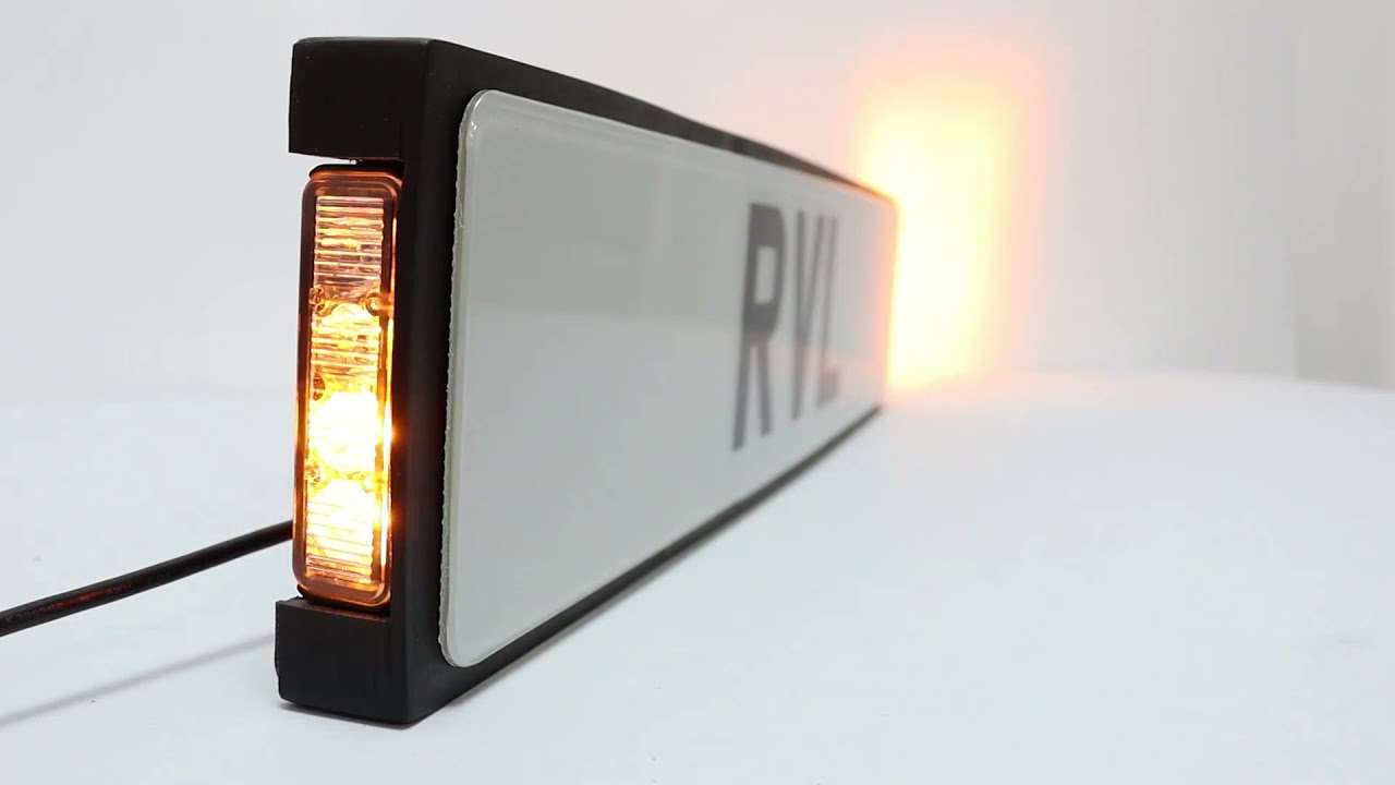 RVL - Covert A Plate - Number Plate Warning Light - Flexible Mount - U4LED Amber