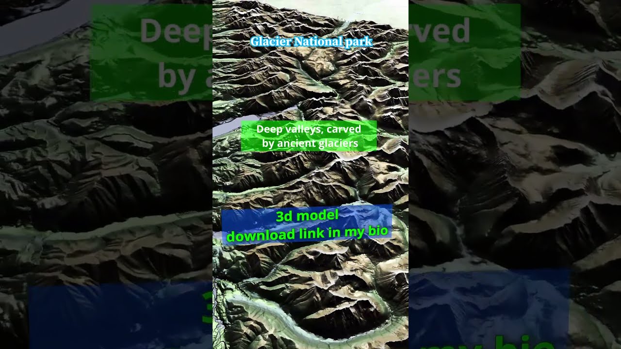 Glacier National Park 3D Flyover | Crown of the Continent: Sharp Ridges & Triple Divides 