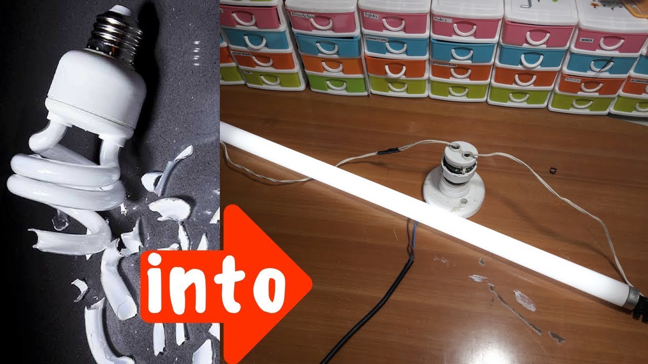 [DIY] - Convert Broken CFL into Bright Fluorescent Tube Light