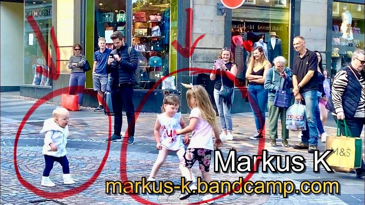 Kids Can’t Resist Busker’s Groove in Inverness - ‘Jumping Jack Flash’ (Stones)