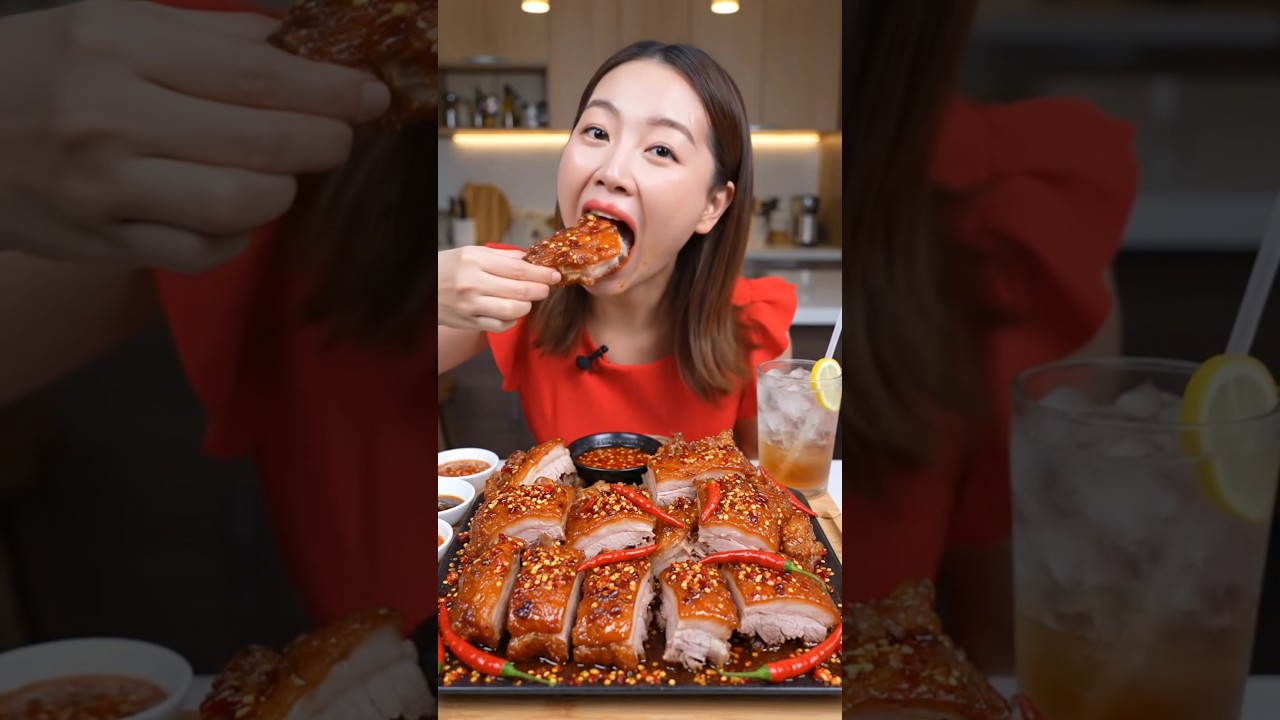 Eating delicious Pork 👍🏻😋#mukbang #eatingshow #shorts #pirkmukbang @rojevlogs