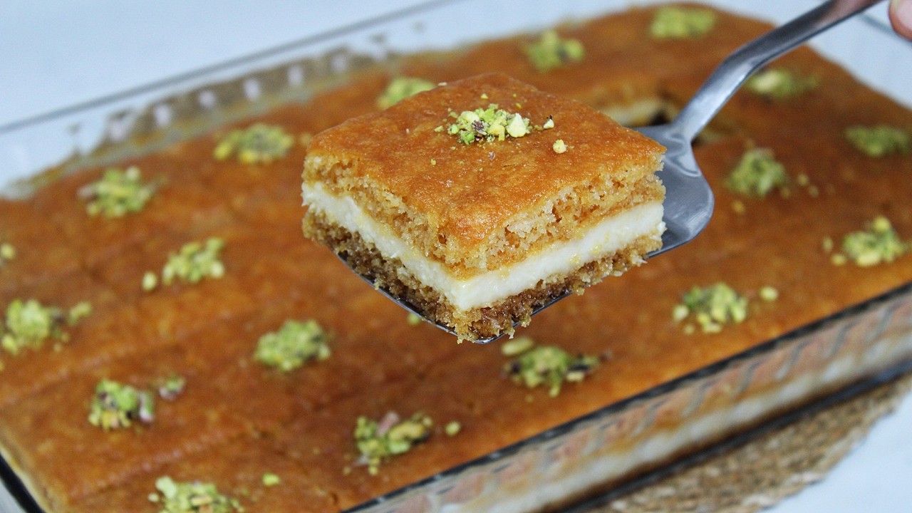 Borcamda Muhallebili Ekmek Kadayıfı Tarifi | Tam Ölçülü Şerbetli Tatlı