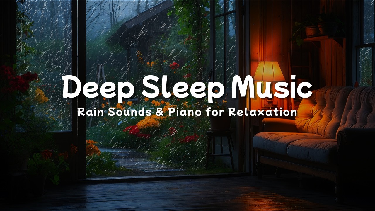 Rain Sounds & Piano for Deep Rest – Deep Sleep Music to Relax Body and Fall Asleep Fast