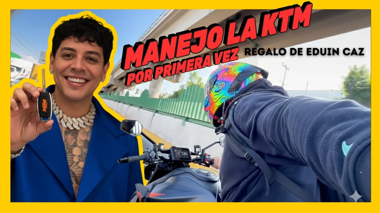 MI PRIMERA VEZ MANEJANDO LA MOTO QUE ME REGALO EDUIN CAZ 💖🥳 (KTM 1390)