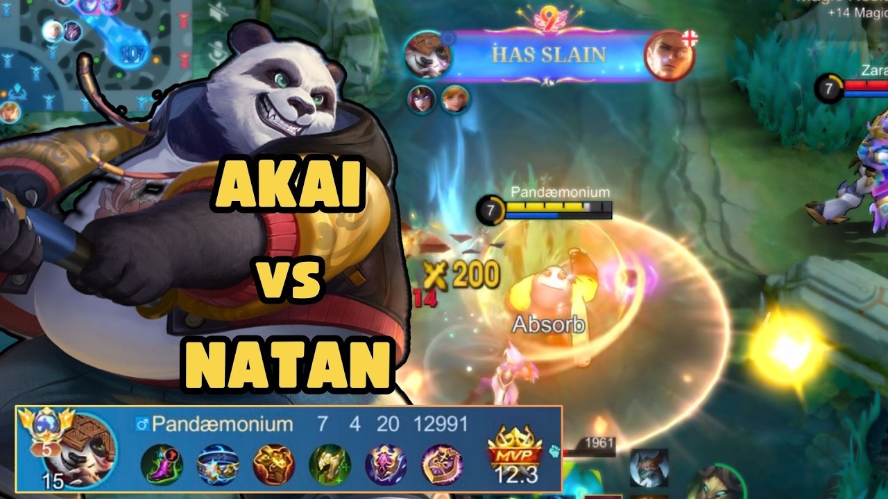 Top Global Akai Vs Natan — Mythical Immortal Gameplay | Mobile Legends