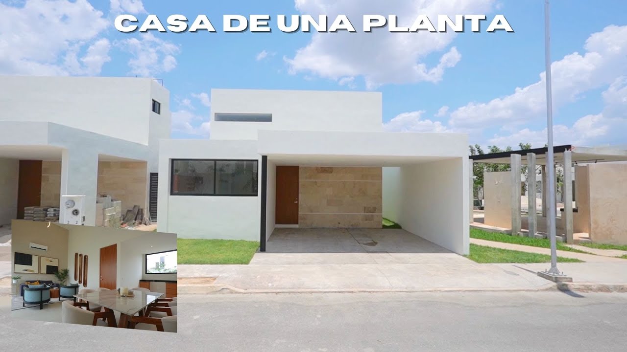 ¡Hermosa casa de UNA PLANTA Y 3 RECÁMARAS al norte de Mérida! En privada con seguridad