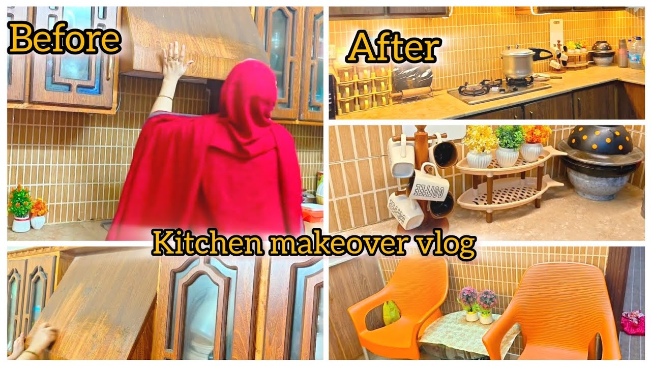 Rentel house kitchen makeover vlog ☺| productive routine of middle class house wife 