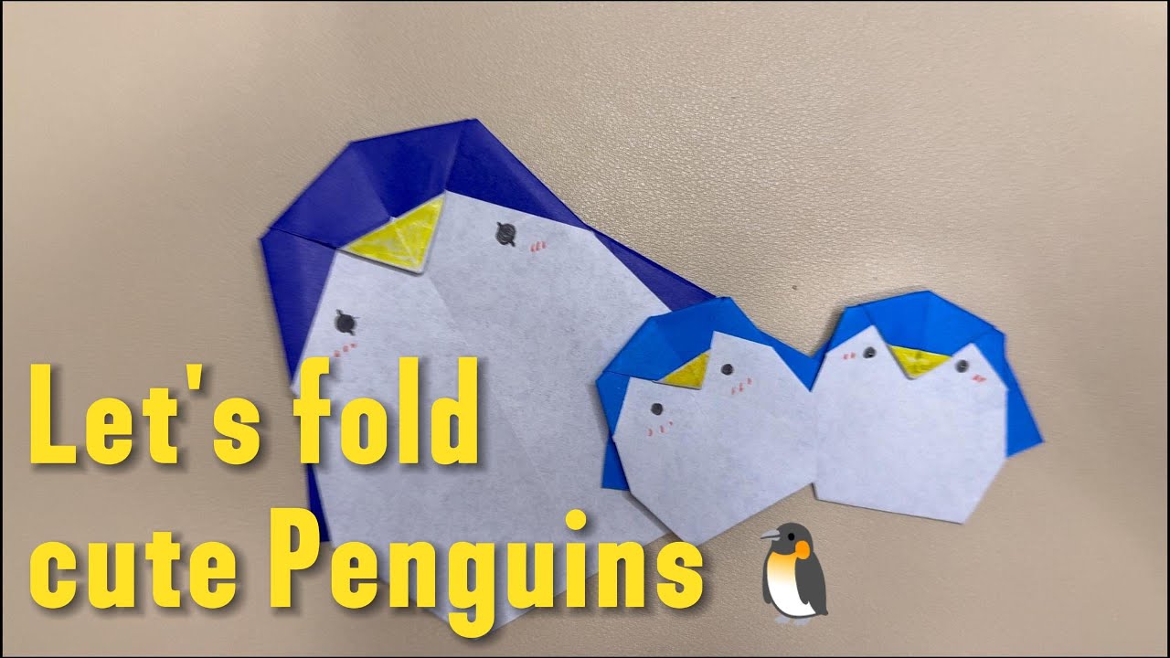Let’s Fold a cute penguin 🐧  | Easy Origami for Kids