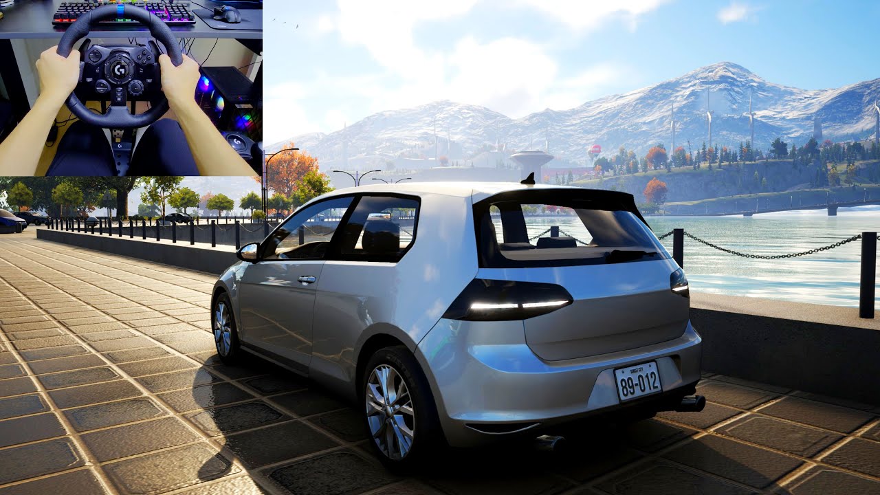 VOLKSWAGEN GOLF GTI(V7G) Car X Street city driving traffic high mode Logitech G923 steering wheel