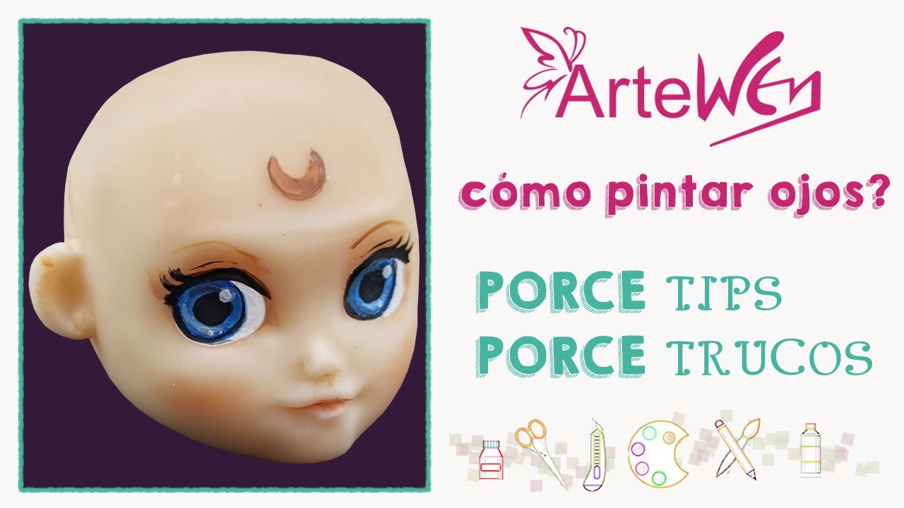 Porce TRUCOS: Mi técnica para pintar ojos | DIY porcelana fría