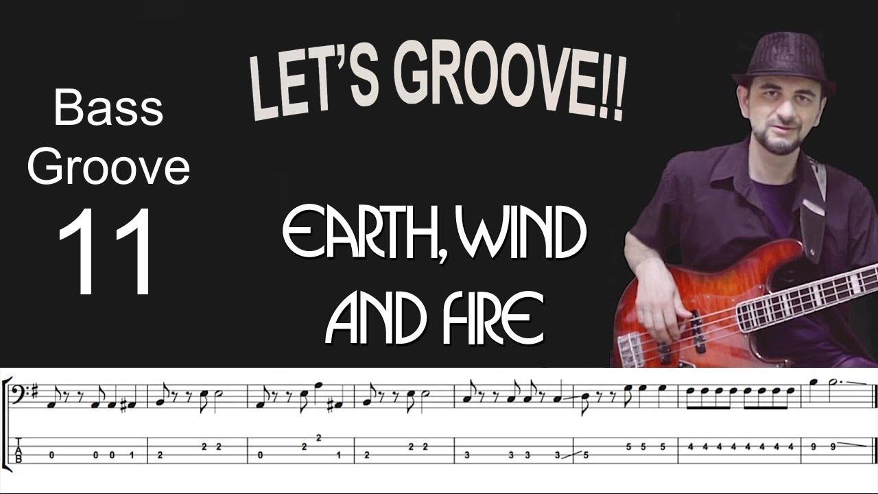LET'S GROOVE (Earth, Wind & Fire) How to Play Bass Groove Cover with Score & Tab Lesson