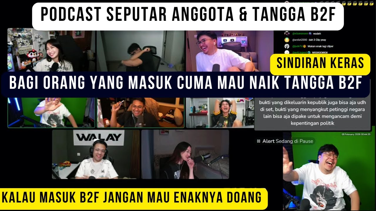 Sindiran keras Ade, Deankt dll untuk orang yang cuma naik tangga B2F ! Jangan Cuma enaknya saja