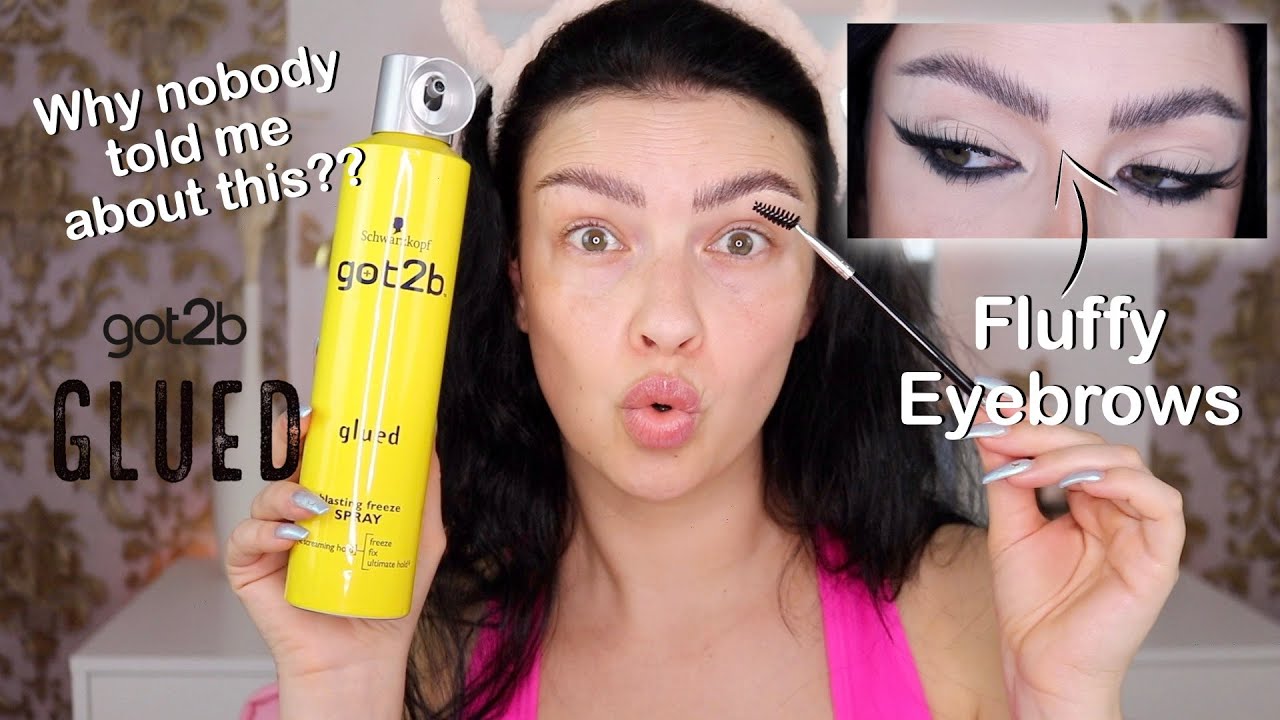 I USE GOT2B GLUED HAIR SPRAY TO FREEZE MY BROWS | THE RESULTS .. WOW | FLUFFY BROW TUTORIAL