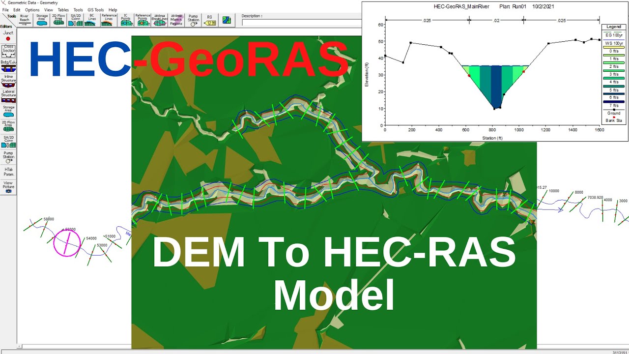 How To Set Up HEC-RAS Model From Raster DEM Using HEC-GeoRAS