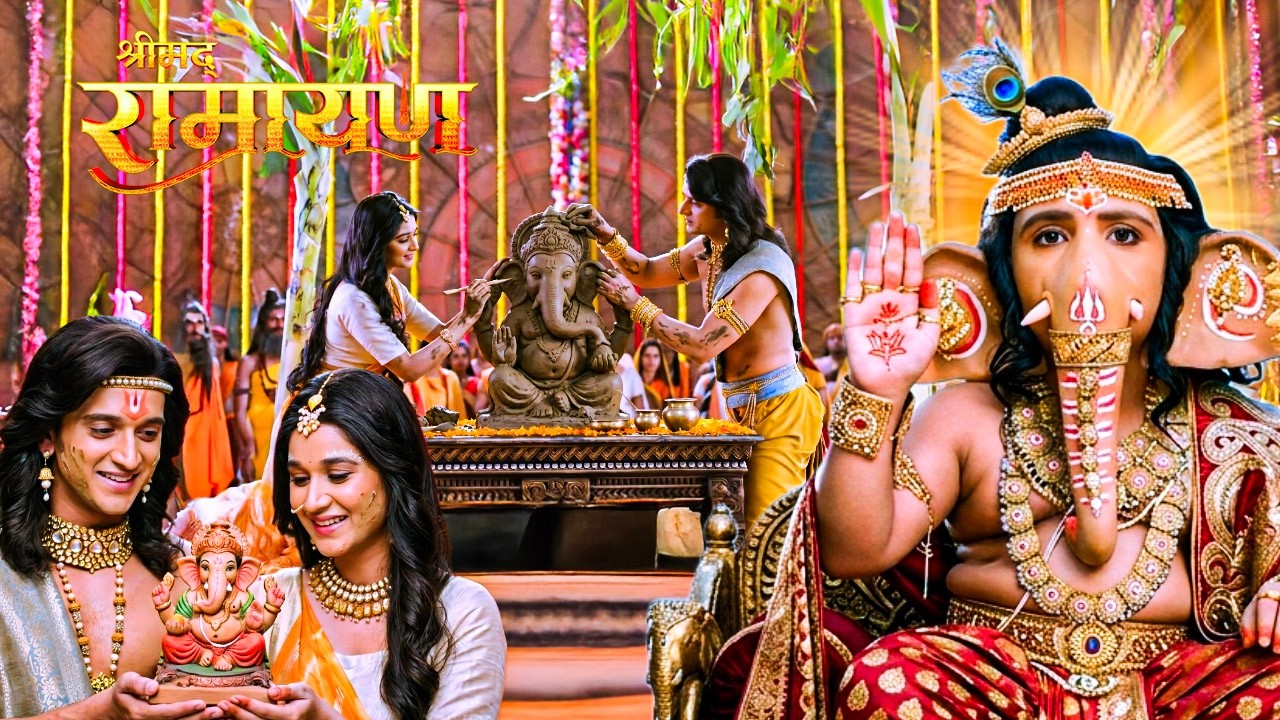 श्रीराम जी और माता सीता को अपनी मूर्ति बनाते देख प्रस्सन्न हुए गणेश जी | | |Ramayan