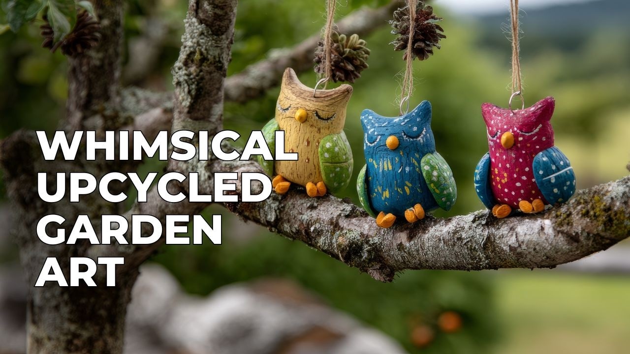 Whimsical Upcycled Garden Art Ideas Using Branches, Wood & Handmade Outdoor Decorations