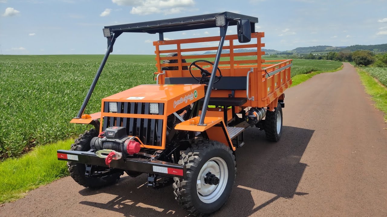 Carreta agrícola 4x4, Motor 3 cil Diesel