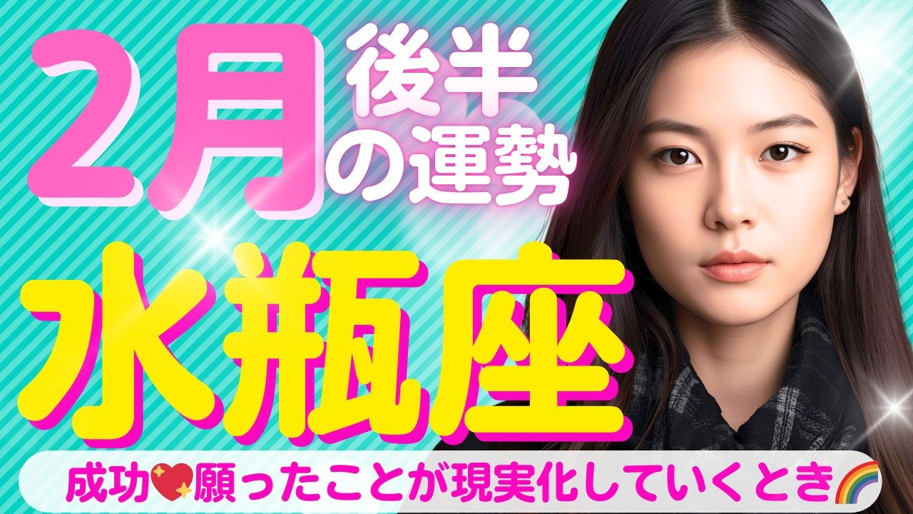 【水瓶座✨２月後半の運勢💖🌈】成功する✨もっと良い場所🌈水面下の流れが現実化してくる💖