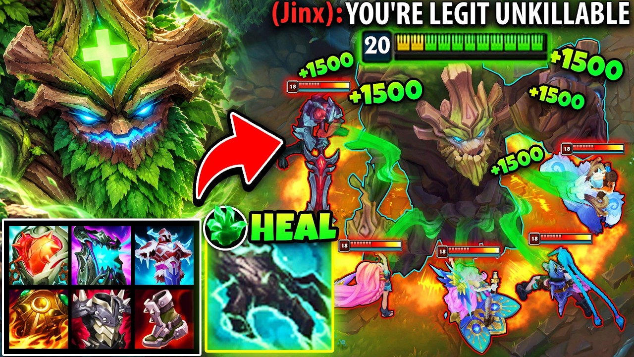 THE MOST UNFAIR MAOKAI BUILD IN LEAGUE OF LEGENDS! (OUT-HEAL THEIR TEAM 1V5)