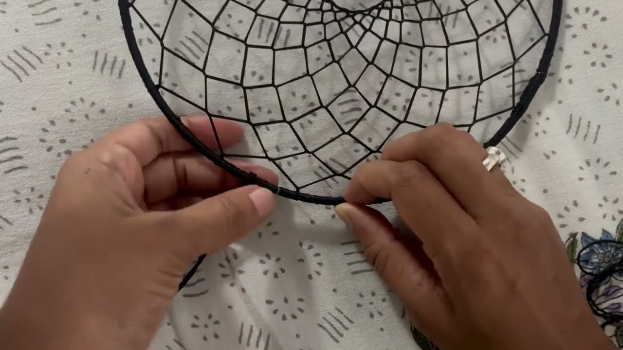 Traditional pattern Dreamcatcher in black #art #dreamcatcher