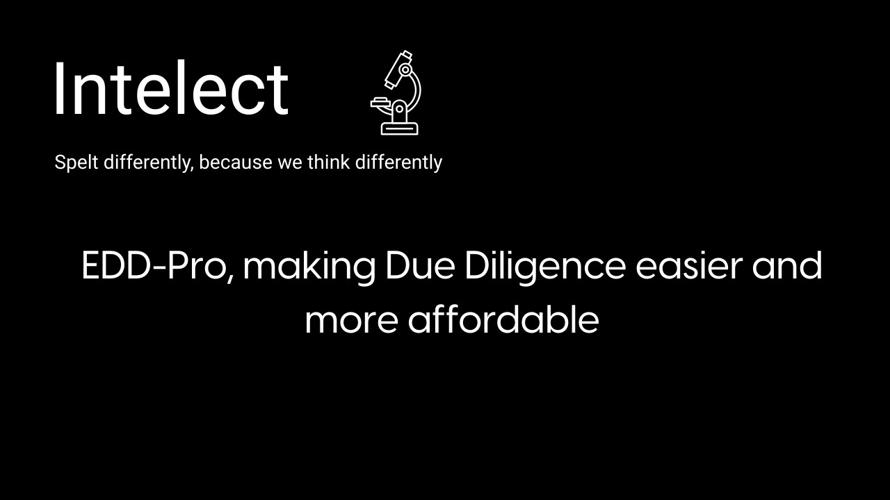EDD-Pro, making due diligence easier and more affordable